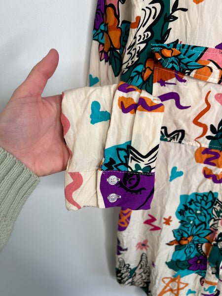 Milk & Honey Art Graphic Blouse (M)