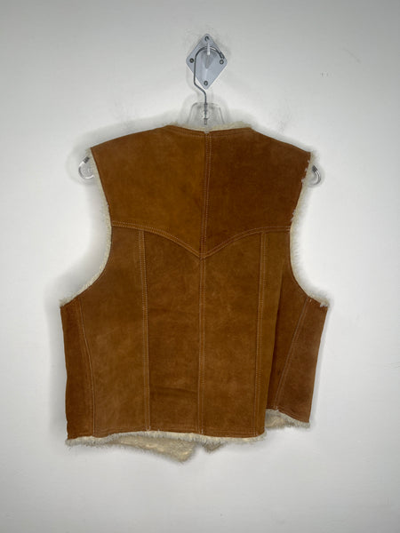 Suede Leather Faux Vest