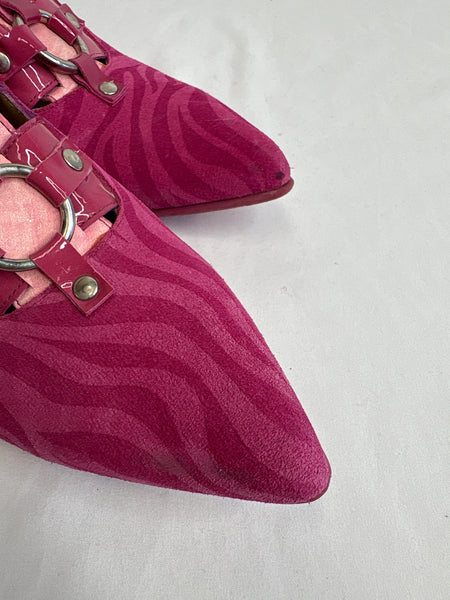 John Fluevog Truth Tammi Rose Strapy Ankle Boots (US 6)