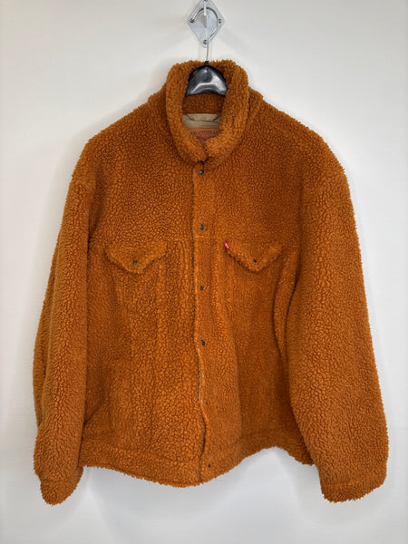 Levi’s Brown Vintage Fit Over Teddy Sherpa Trucker Jacket (XXL)