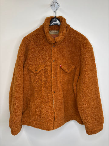 Levi’s Brown Vintage Fit Over Teddy Sherpa Trucker Jacket (XXL)