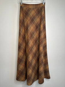 Vintage Mister Leonard Plaid Back Quarter Zip Maxi Skirt (12)