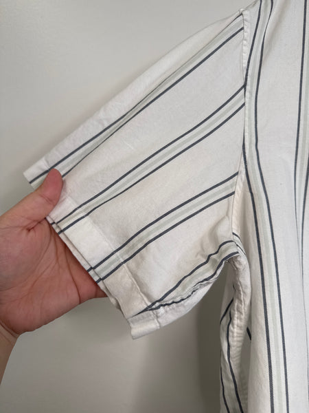 Club Monaco Slim Fit Striped Cotton Button Down Shirt (M)