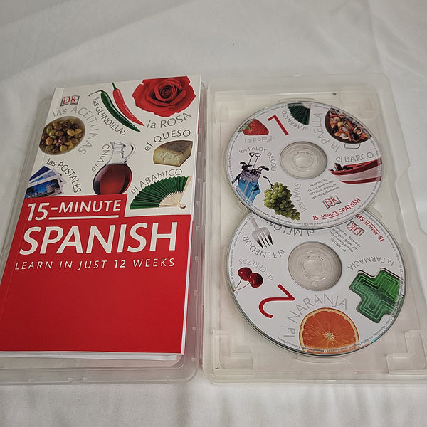 15-Minute Spanish: Learn in Just 12 Weeks Book + Audio CD