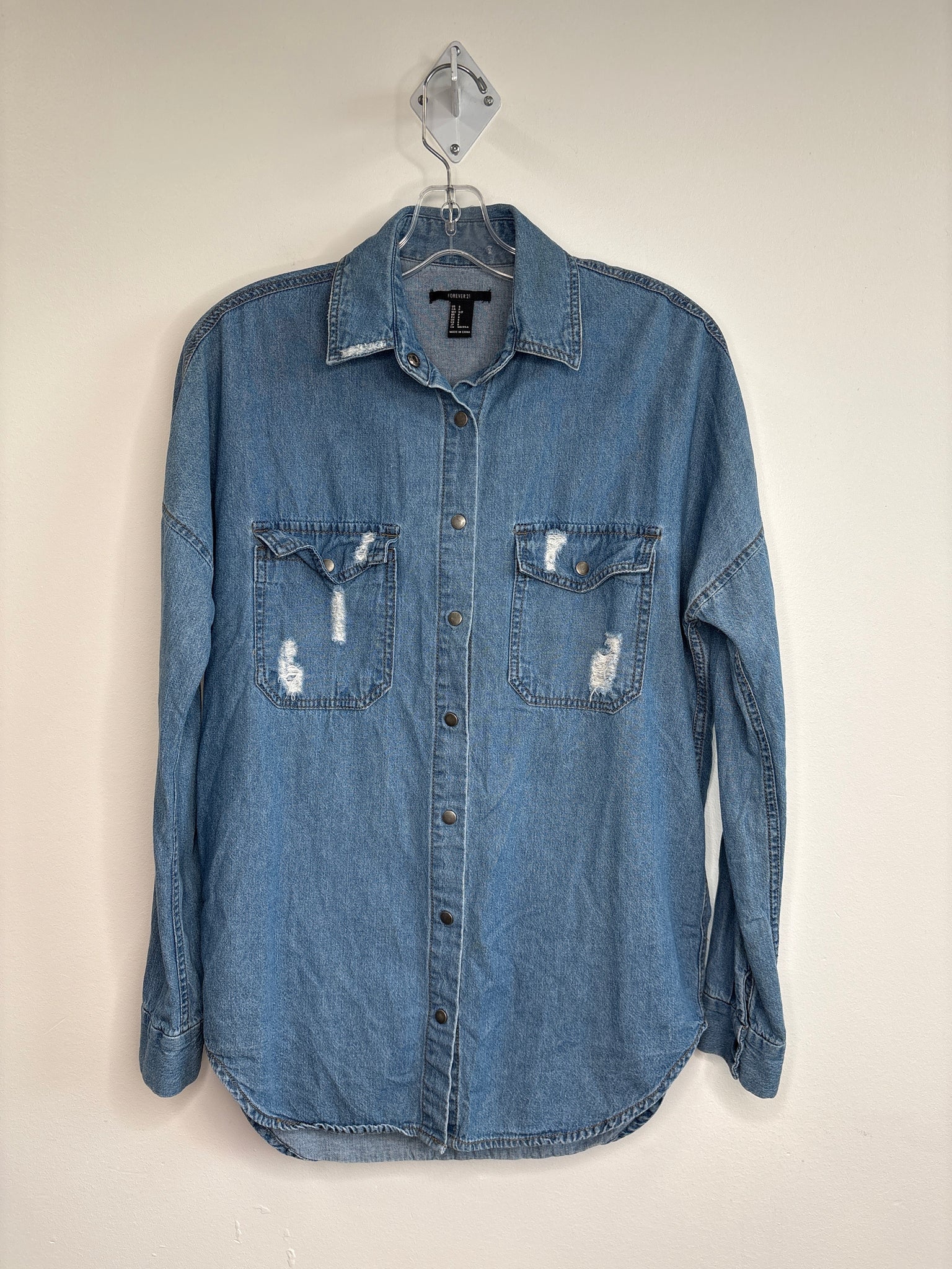 Forever 21 Long Sleeve Denim Shirt (S)