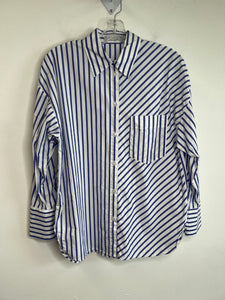 Mango Striped Oversized Shirt (4)