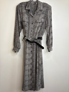 Vintage Nu-Mode Leopard Print Maxi Dress