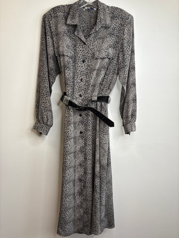 Vintage Nu-Mode Leopard Print Maxi Dress