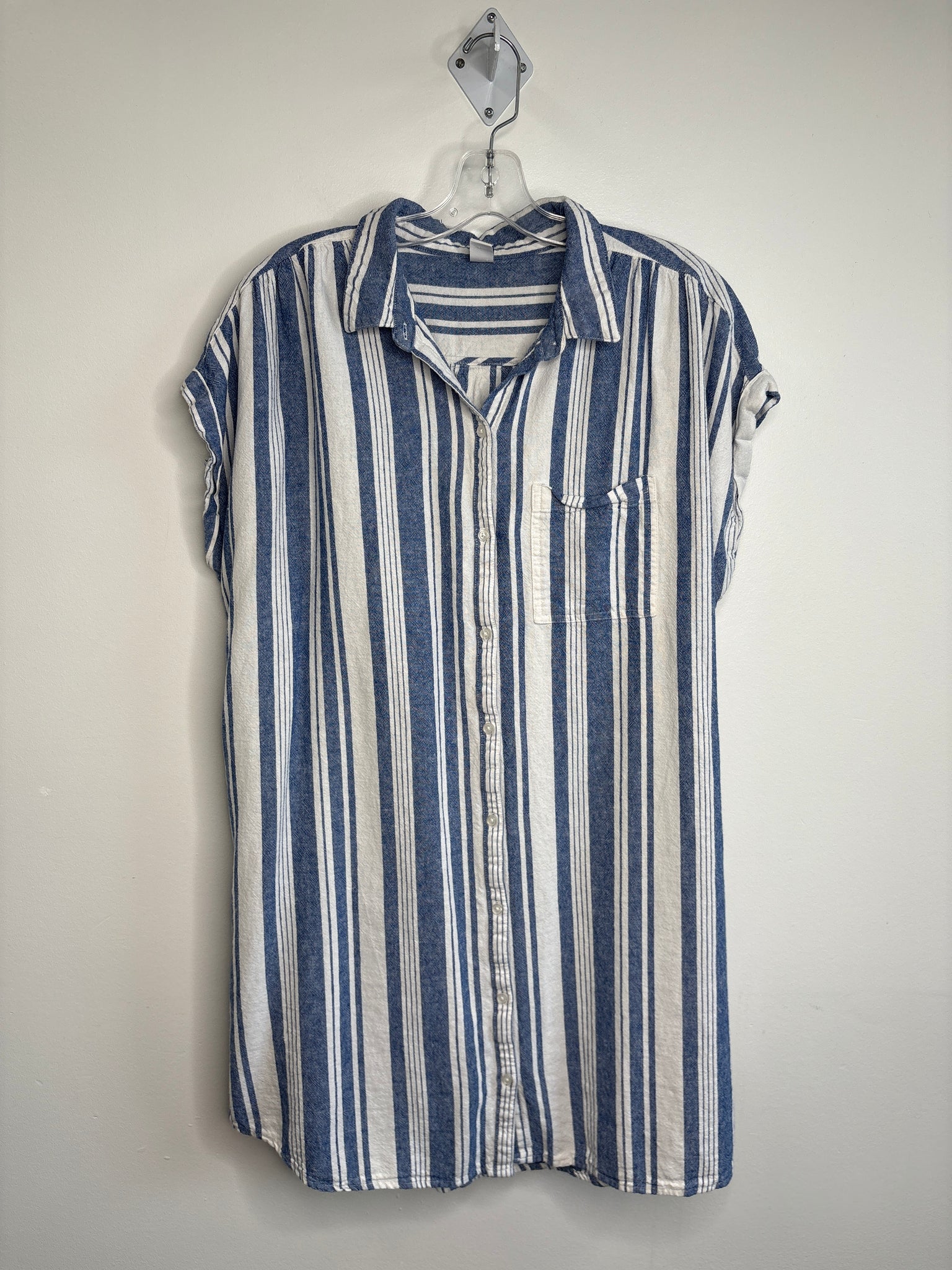 Old Navy Striped Linen-Blend Tunic Dress (XL)
