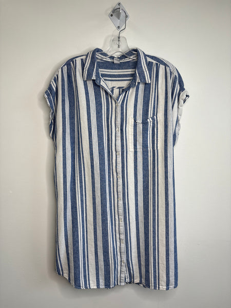 Old Navy Striped Linen-Blend Tunic Dress (XL)