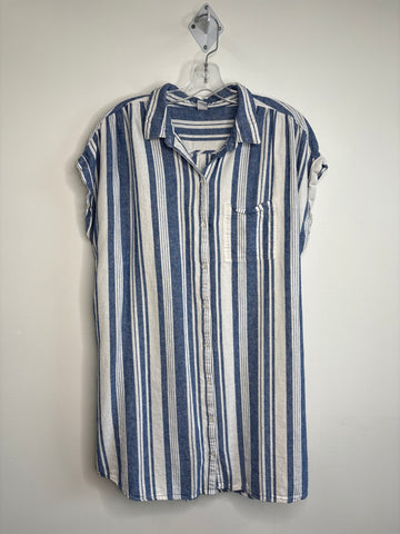 Old Navy Striped Linen-Blend Tunic Dress (XL)