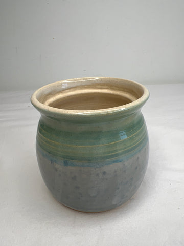 Blue/Green Glazed Small Ceramic Vase