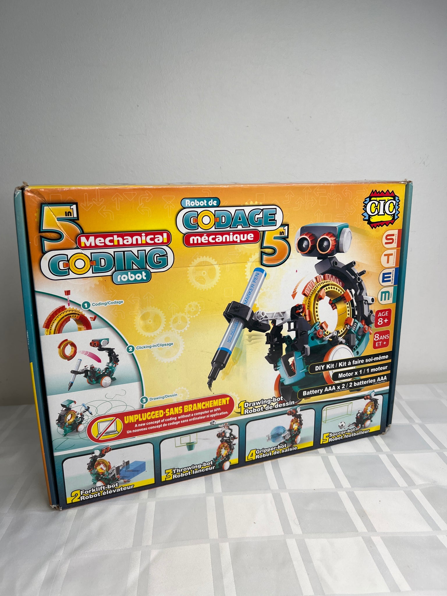 5in1 Mechanical Coding Robot DIY Unplugged Kit