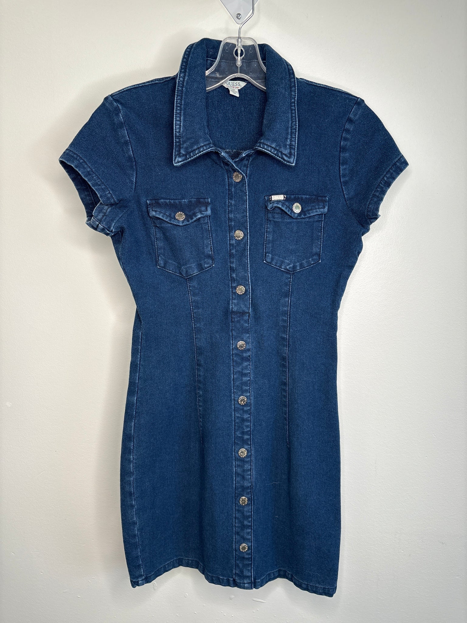 Guess Cotton Denim Mini Dress (S)