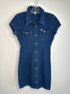 Guess Cotton Denim Mini Dress (S)