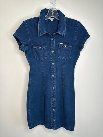 Guess Cotton Denim Mini Dress (S)