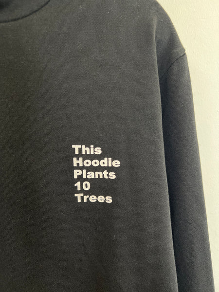 10Trees Black "This Hoodie Plants 10 Trees" Hoodie (L)