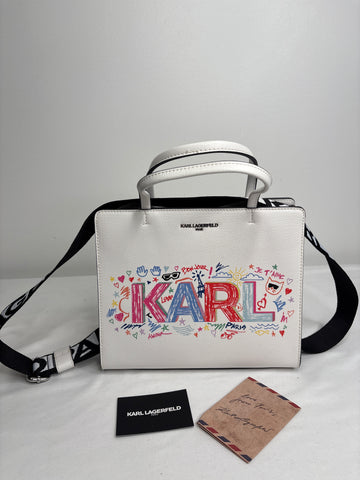 WT Karl Lagerfield Maybelle Satchel Purse