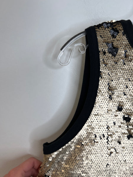 Gap Gold Sequins Sleeveless Top (S)