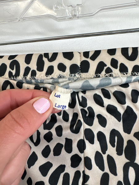 Retro A-line Animal Print Skirt (L)