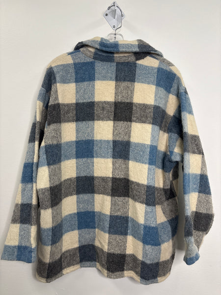 Vintage Polaire by Regent Checkered Wool Shacket (XL)