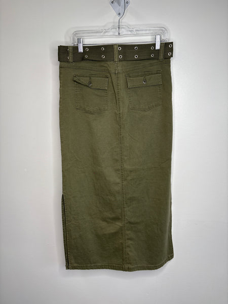 Vintage Y2K Y2 Blu Cargo Double Slit Maxi Skirt (11)