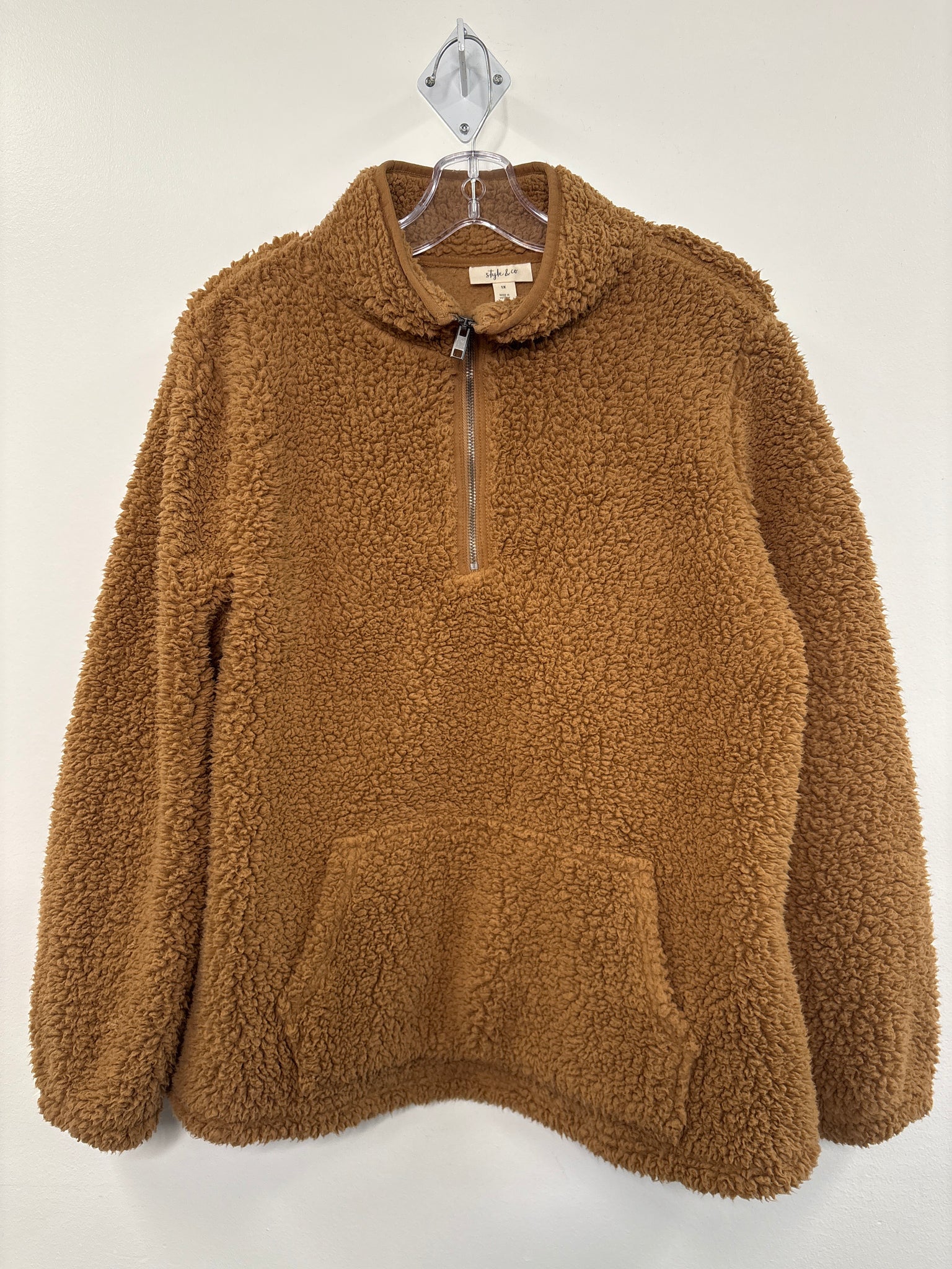 Style & Co Teddy Quarter Zip Sweater (XL)