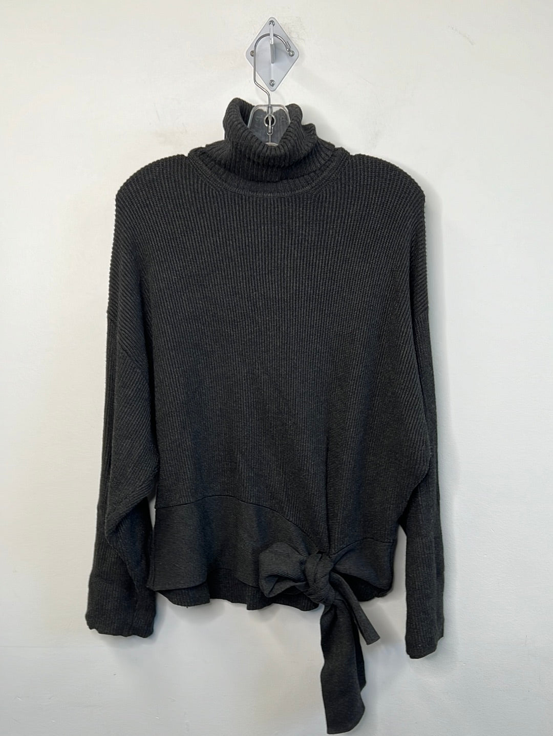 Zara Knit Turtleneck Sweater Dolman Side Tie Front (M)