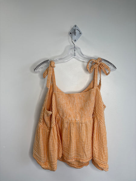 Old Navy Gingham Babydoll Ribbon-Tie Top (XXL)