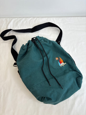Embroidered Crossbody Sack Bag