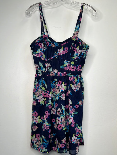 Candie's Floral Fit n' Flare Sweetheart Dress (M)