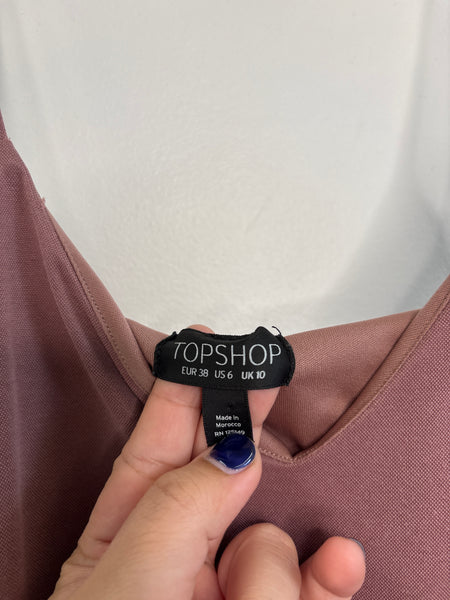 Topshop Mauve Pink Midi Dress (US 6)
