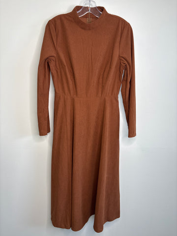 Long Sleeve Corduroy Maxi Dress (L)