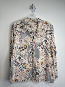 And Other Stories Cotton Tarot Print Button-Up Shirt (EU 42)