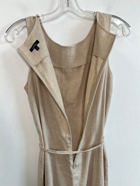 Reitmans Beige Sleeveless Midi Dress With Tie Front (9)