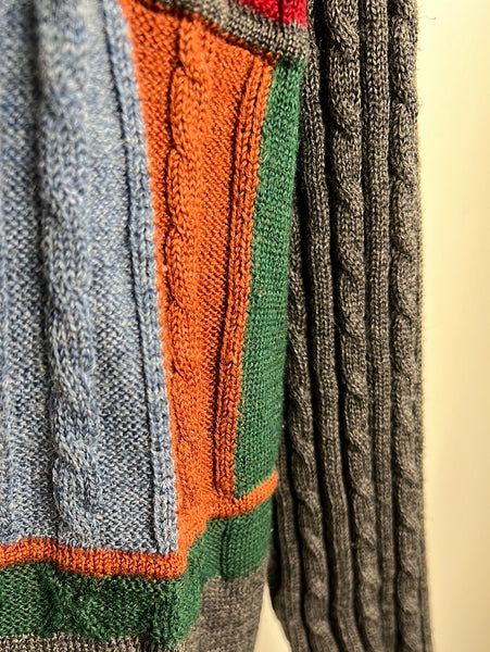 Retro Tosani Knit Grandpa Sweater (L)
