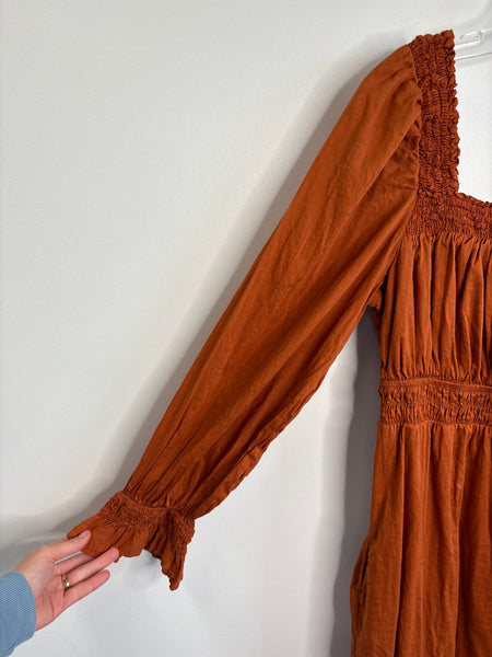 Gap Cotton Double Slit Maxi Empire Dress (L)