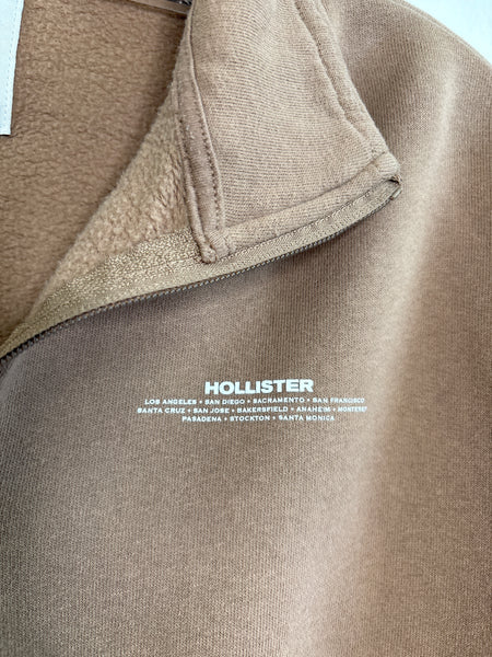 Hollister California Half Zip Cropped Sweatshirt (S)