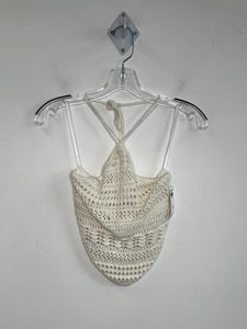 NWT Abercrombie & Finch Crochet Halter Crop Top (XS)