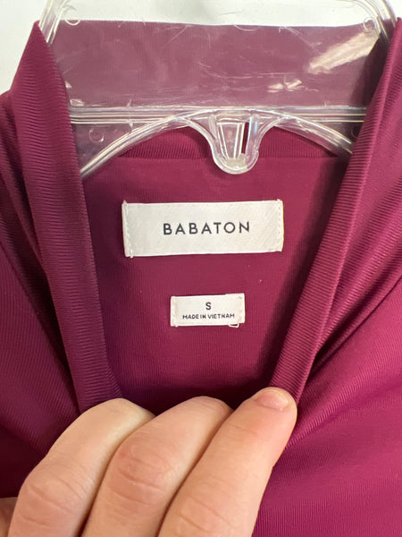 Babaton Dark Magenta Long-Sleeve Bodysuit (S)