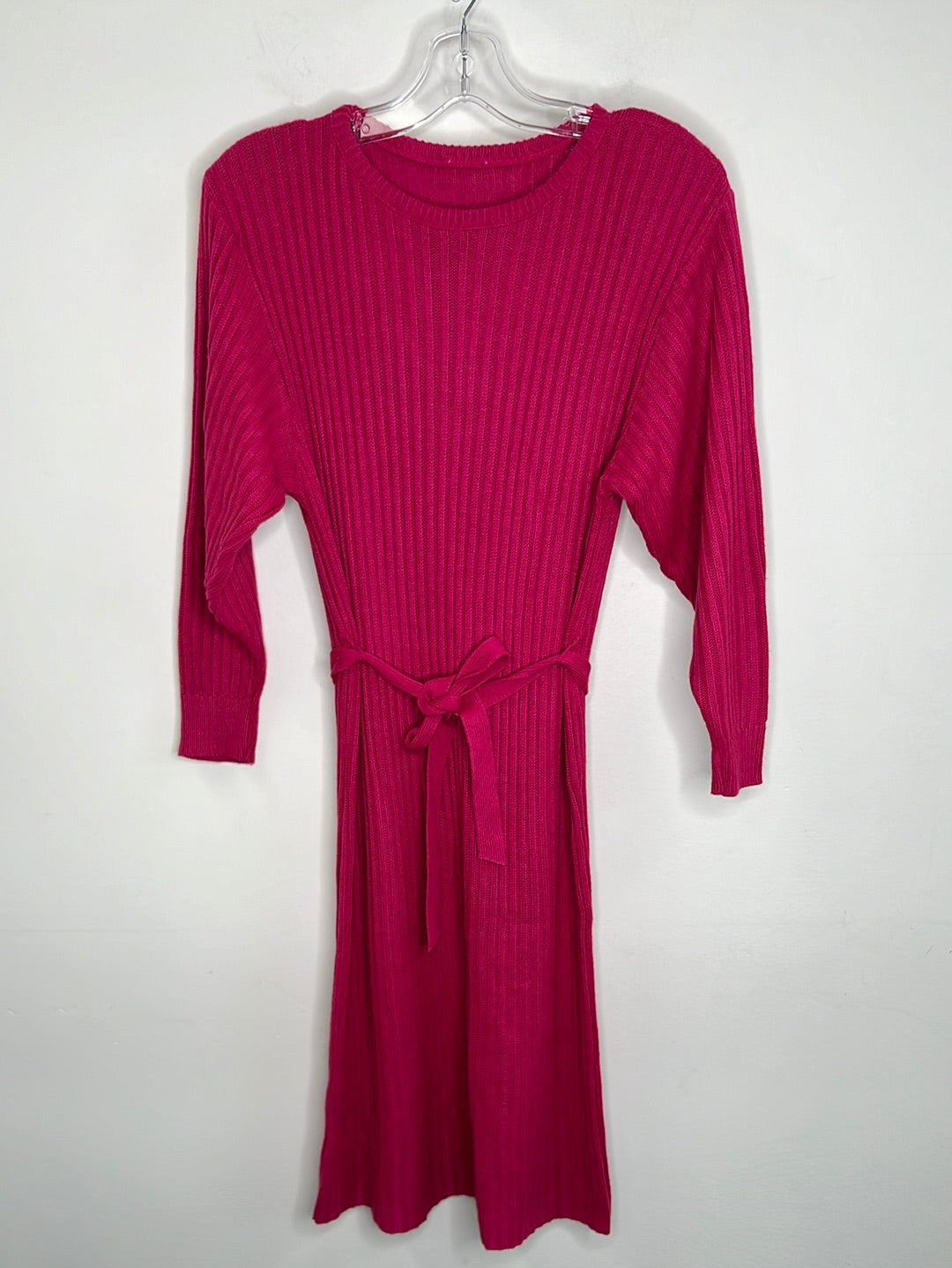 Retro Knitted Tie Midi Dress (M)