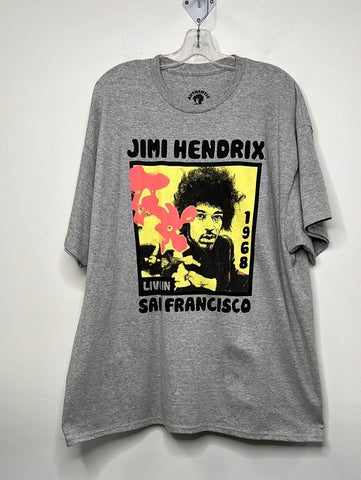 Jimi Hendrix 1968 Live in San Francisco Graphic T-Shirt (3XL)