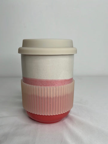 Indigo Pink Ombré Reusable Ceramic Mug