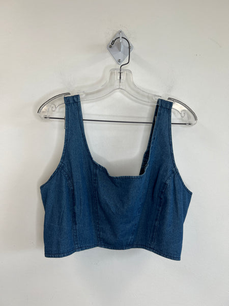 Japna Denim Sleeveless And Skort 2pc Set (XL)