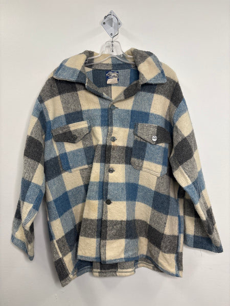 Vintage Polaire by Regent Checkered Wool Shacket (XL)