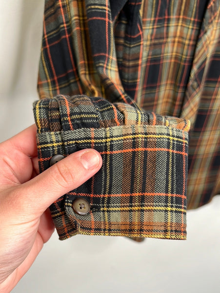 Plaid Long Sleeve Button Up Shirt (S)
