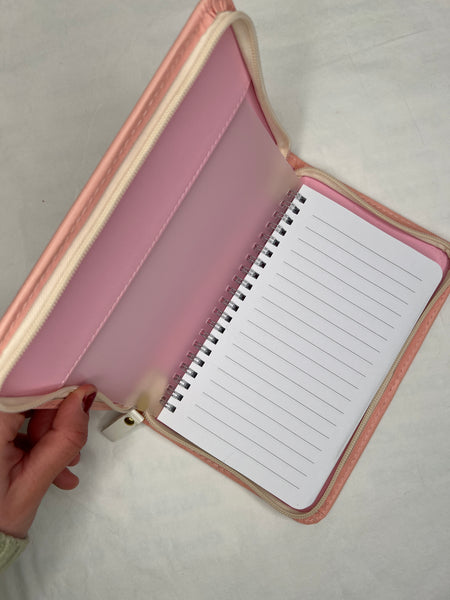 Zippered Leather Cover Notebook