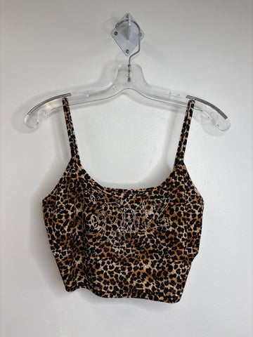 Bratz Faux Gem Cheetah Print Crop Top