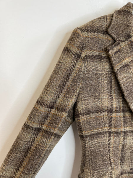 Ralph Lauren Olive Green Plaid Long-Sleeve Blazer (10)