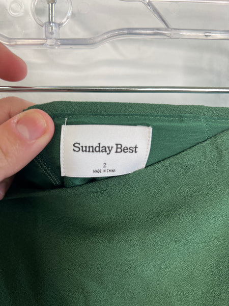 NWT Sunday Best Tatiana Nori Green Mini Skirt (2)